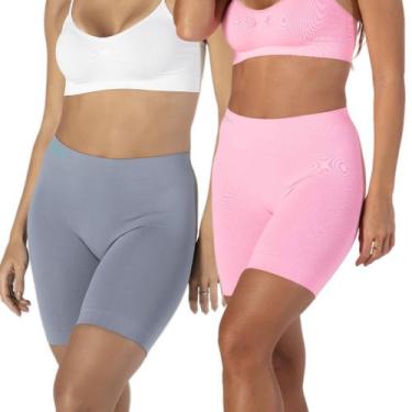 Imagem de Kit 2 Bermuda Térmica Short Térmico Esportivo Feminino sem Costura Ant