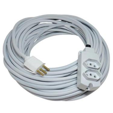 Imagem de Extensão Elétrica 10a/20a Reforçada 20m PP 2x1,5mm 2T BRANCA - Margiri