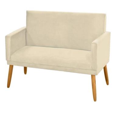 Imagem de Namoradeira Nina Decorativa 2 Lugares  Bege - Maitê Moda Casa