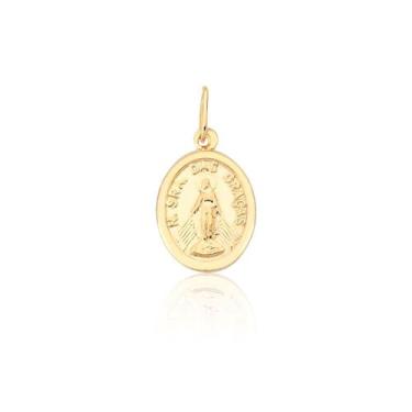 Imagem de Pingente medalha santa nossa senhora das graças Ouro 18k - MAEHLER JOI