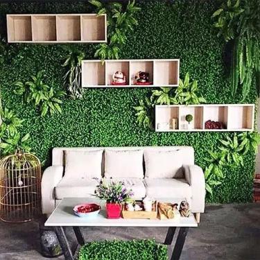 Imagem de Kit 10 Placas de Grama Artificial Buchinho Jardim Vertical Muro Enfeit
