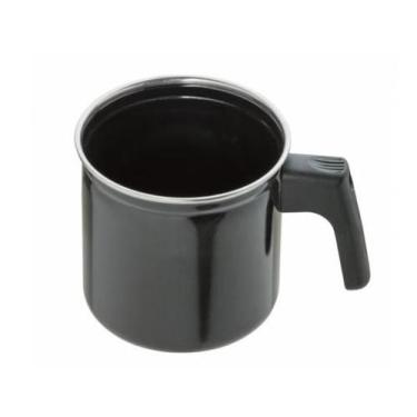 Imagem de Caneca Preta 750ml Esmaltada Cerâmica indução Cooktop - JJB Utilidades