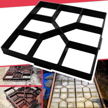 Imagem de Anothera 40 cm x 40 cm x 4 cm Molde reutilizável para fazer caminhos de concreto paver para gramado, pátio, jardim, faça-você-mesmo, pavimentação (quadrado)