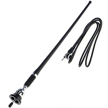 Imagem de Antena de rádio FM AM AM para carro NC de 16,9 polegadas, antena FMAM de rádio mastro flexível, estéreo universal para carro, rádio para-lama, rádio AM FM, antena aérea de sinal de montagem de asa com