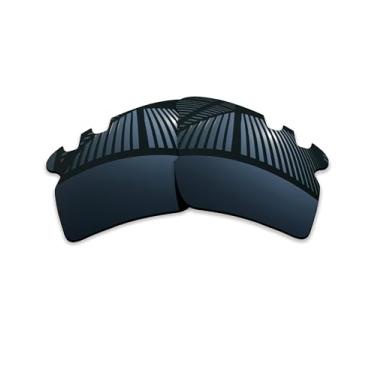 Imagem de MYCOURAG Lentes de reposição polarizadas com proteção UV para óculos de sol Oakley Flak 2.0 XL ventilado OO9188 - preto sólido polarizado