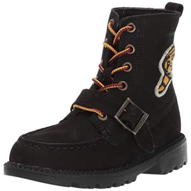 Imagem de POLO RALPH LAUREN Bota infantil unissex Ranger Hi II, Preto/amarelo/azul marinho, 11.5 Little Kid