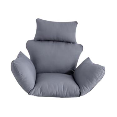 Imagem de Ｂｅｓｇａ Almofada para cadeira de ovo Almofada de balanço de rede com capa lavável Almofada para cadeira de cesta suspensa Almofada para cadeira de balanço, Cinza