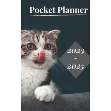 Imagem de 2023-2025 Pocket Planner: 3 year Pocket Calendar 2023-2025 Monthly Planner for Purse, 36 Months Calendar from January 2023 up to December 2025, cat cover, Small Size 4x6.5 inch.