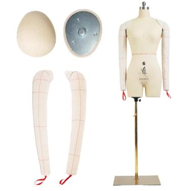 Imagem de lavandeform Vestido Feminino Modelo Torso Corpo Roupas Formas, Tamanho 6 Profissional Vestido Forma Para Alfaiate Design, Costura Manequim Corpo De Espuma Para Alfinetes, Macio Manga Longa Costura B