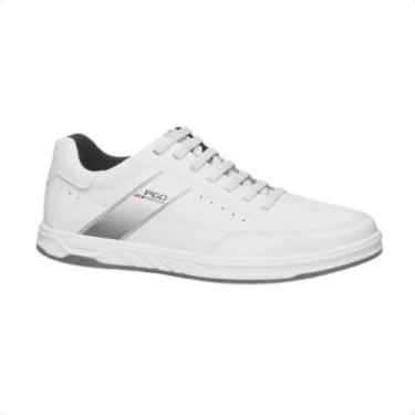 Imagem de Sapatênis Masculino Fibertech Pegada Branco - PGD, Branco, 40