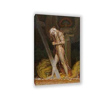 Imagem de Sascha Schneider Famosas pinturas a óleo Tela arte de parede reprodução de imagem em tela Judas Iscariot, 1923'Arte de arte impressão de paisagem pôster para decoração de parede de quarto 70 x 110 cm