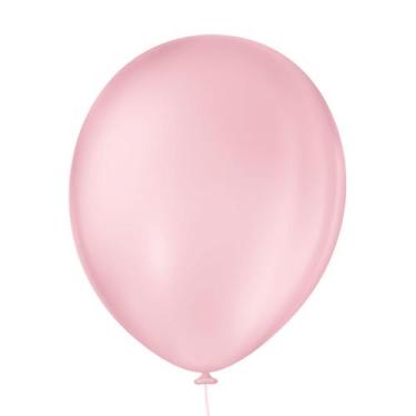 Imagem de Bexiga Balões Liso Redondo Nº 9 Rosa Bebê - 50 Unid - Pic Pic