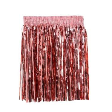 Imagem de Saia Fitilho Metalizado Rosé Gold Carnaval 40cm Elástico - Silverfesta