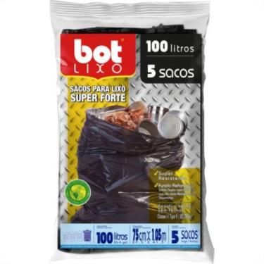 Imagem de Saco P/Lixo Sup.Forte Pr.100L C/05 - LAFRA