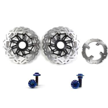 Imagem de Discos de freio dianteiros e traseiros flutuantes com parafusos de montagem para Honda CRF1000L ÁFRICA TWIN ABS 2016-2019, CRF1000 L ÁFRICA TWIN ADV ABS 2018-2019, CRF1100L ÁFRICA TWIN ABS 2020-2021