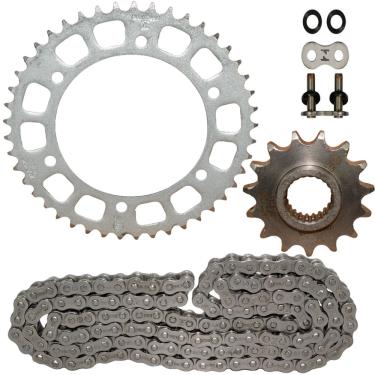Imagem de Kit relação transmissão tração YS250 Fazer 2006 a 2017 com retentor