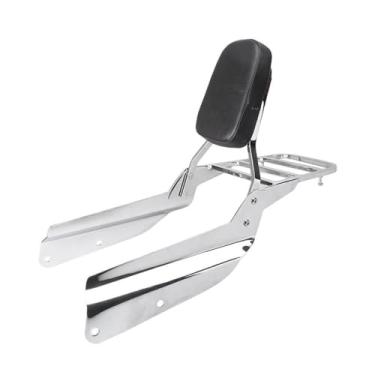 Imagem de Sissy Bar Encosto com bagageiro para HONDA VTX1300 2003-2006 e VTX1800 2002-2008 cromado