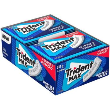Imagem de Chiclete Trident Max Hortelã Display com  - 14 Pacotes 16,5g