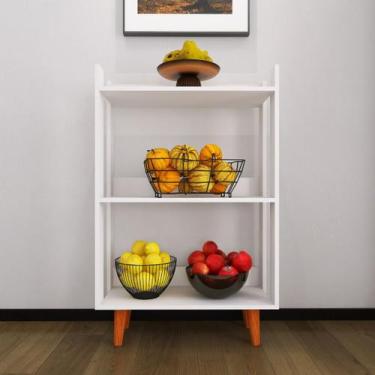 Imagem de Fruteira Para Organização e Decoração da Cozinha com Pés de Madeira Ma