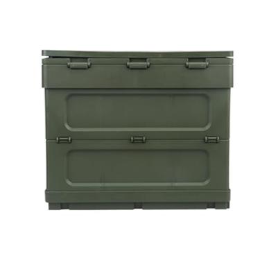 Imagem de UGPLM Organizador de tronco de carro dobrável com tampa, mesa de acampamento em casa caixa de armazenamento dobrável para veículos de cozinha mantimentos de, Verde