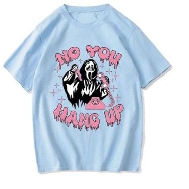 Imagem de Camiseta Básica No You Hang Up Ghostface Unissex - loja dinka, p, azul