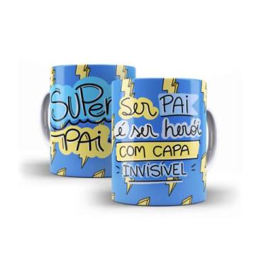 Imagem de Caneca Porcelana Dia dos Pais Super Pai Herói - Villa Caneca