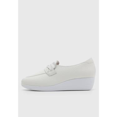 Imagem de Mocassim Anabela Usaflex Tira Branco Usaflex 6264PL feminino