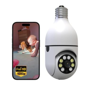 Imagem de Câmera de Segurança Wi-Fi, Lâmpada com Visão 360°, Full HD 1080p, Áudio Bidirecional, Detecção de Movimento, Visão Noturna Colorida, IP44, Bivolt, Controle via App