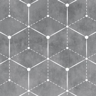 Imagem de Papel De Parede Geométrico Com Cimento Queimado Escuro 3,00m - Inove P