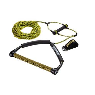 Imagem de Seachoice Corda de wakeboard de 4 seções, 1,8 m de comprimento, cabo de 38,8 cm com aderência texturizada de EVA, cabo de truque de 15,2 cm