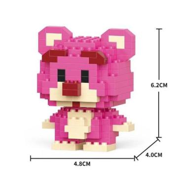 Imagem de Brinquedo Blocos de Montar Infantil Brinquedo Educativo Animais De Bri