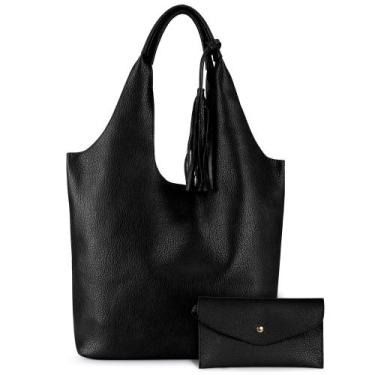 Imagem de Bolsa Montana West Hobo de material vegano com borla, conjunto de 2 pe
