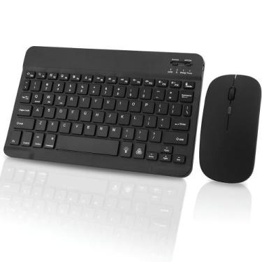 Imagem de Kit Teclado E Mouse Sem Fio A6732 Preto Ultra Fino - 9H