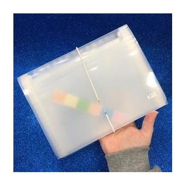 Imagem de Kit 2 Pasta Sanfonada Duplicata 12 Divisórias 19x24cm - ACP, Cristal