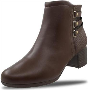 Imagem de Bota Salto Grosso Casual Feminina Calce Facil Modare Ultraconforto-Feminino