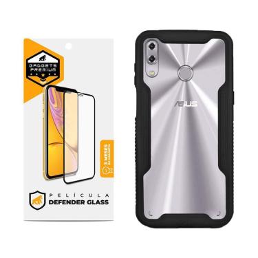 Imagem de Kit Capa Dual Shock E Pelicula Defender Glass Zenfone 5 / 5Z