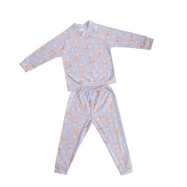 Imagem de PIJAMA AGASALHO HORA DE DORMIR BABY JOY WEAR ESTAMPADO URSO CINZA M