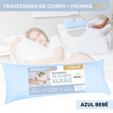 Imagem de Travesseiro de Corpo Xuxão 135x45cm Antialérgico Fibra Siliconada Conf