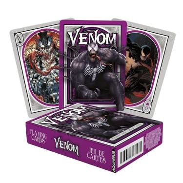 Imagem de AQUARIUS Marvel Comics Venom Playing Cards - Venom Themed Deck of Cards for Your Favorite Card Games - Officially Licensed Marvel Venom Merchandise & Collectibles - Poker Size (52767)