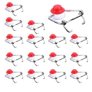 Imagem de Papakesue 15 tampas de substituição de garrafa flip top com 8 juntas de silicone de vedação, tampas herméticas à prova de vazamento para garrafas de vidro de 18 mm, tampas giratórias para garrafas de