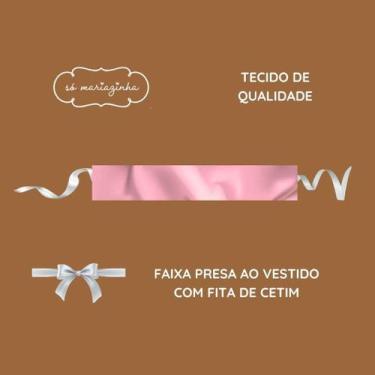 Imagem de Faixa Lisa ROSE Infantil Acessorio Festa Casamento Batizado Dama Flori