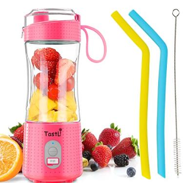 Imagem de TastLi Liquidificador Pessoal, Portátil Para Sucos E Vitaminas, Recarregável Via Usb-C, Sem Fio (Rosa)
