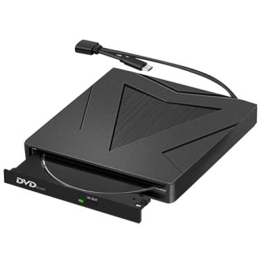 Imagem de Unidade de DVD externa para laptop, gravador de CD USB 3.0 tipo C, leitor de DVD