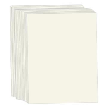 Imagem de 100 folhas de cartolina creme 21 x 28 cm, cartão marfim Creebe de 29,5 kg, papel de impressora branco para cartões DIY, impressão de escritório, casamento