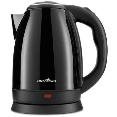 Imagem de Chaleira Elétrica Britânia Bule 1,8L Aço Inox Preto com Desligamento Automático Jarra s...