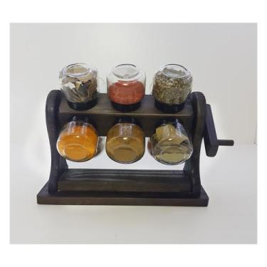 Imagem de Porta tempero manivela 12 potes 122ml - HOUSE DECOR
