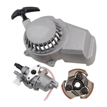 Imagem de Carburador GOOFIT de 13 mm com embreagem de arranque para motor de 2 tempos 47 cc 49 cc motocicleta bolso ATV