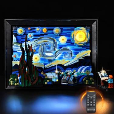 Imagem de BrickSoul Led Light Kit for Lego Vincent Van Gogh, Compatible with 21333 Building Set Lego Light Kit, Light Up Legos The Starry Night Set - NO Lego Blocks Set (RC Version)