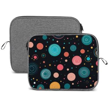 Imagem de Capa para laptop, impermeável, resistente a choques, bolsa protetora para notebook, leve, estampa de bolinhas, capa para transporte de viagem, compatível com laptop de 13 a 14 polegadas