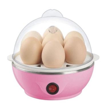 Imagem de Maquina de Cozinhar Ovos Elétrica Egg Poacher, Rosa, 110V